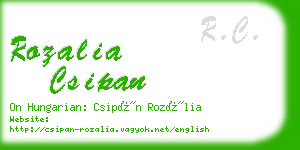 rozalia csipan business card